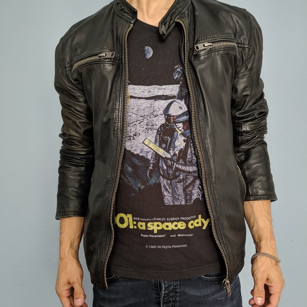Superdry authentic leather biker jacket
